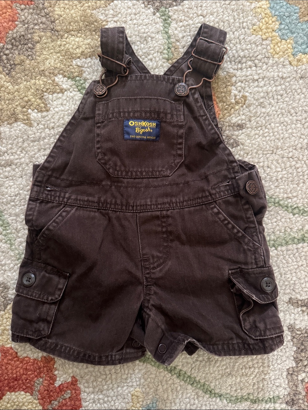 OshKosh B'gosh Dark Brown Toddler Short Overalls